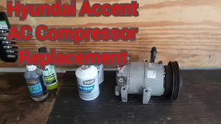 How to replace the ac compressor in a Hyundai Accent