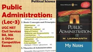 Public Administration: Basic Concepts & Principles
