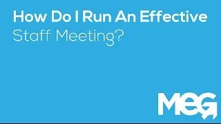 How do I run an effective meeting?