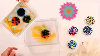 How To Make Cotton Pad Tie Dye | Color Theory For Toddlers | Learning About Color With Kids |