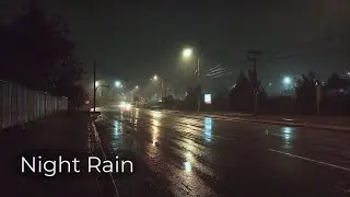 Gentle Night Rain | Calm City Ambience