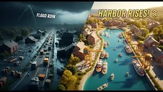 Building a Peaceful Miniature Harbor | No Talking | Relaxing Construction ASMR