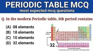 Modern Periodic Table MCQ | Neet Chemistry questions  | Competitive Exams MCQ