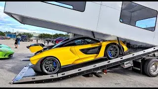 SUPERCAR HYPERCAR TOWING PARTY - McLaren Senna, Ferrari 812 Superfast, Lamborghini SVJ, STO, Pagani