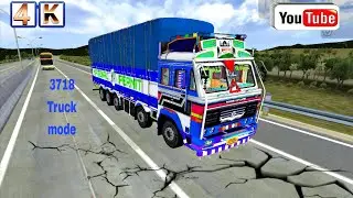 👉Lampung to Palembang🚌3718 Ashok Leyland Truck Journey✅ Hd Video's Bussid