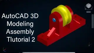 AutoCAD 3D Cable Support Assembly tutorial / Autocad 3D tutorial for beginners / 3D Modeling