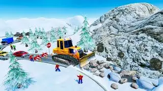 Excavator Snow Plow City Snow Blower Truck - Heavy Excavator Simulator - Android Gameplay