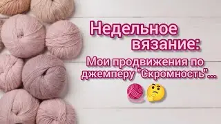 Недельное вязание. 🧶☃️ Мои продвижения по джемперу 