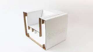 Corrugated Cardboard Chair cut with a Laser from Large-Format Cardboard