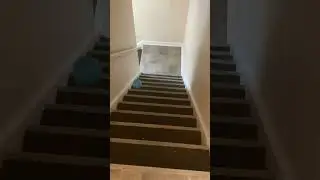 Light Blue Balloon Vs Stairs