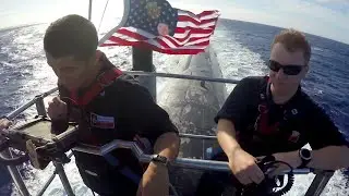 Conning Tower Action Aboard U.S. Fast Attack Submarine USS Texas During Training In The Pacific 2017