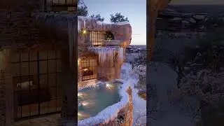 Chill in Luxury: Cliffside House hidden in Snow #mountainhome