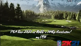 PGA Tour 2K21 running on Triple 1440p Monitors...my POV. WOW!