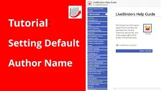 Digital Binders: Setting Default Author Name