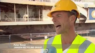 Delen van De Pier ontmanteld bij Jansen Recycling Group