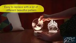 Creative Acrylic 3D illusion Lamp LED Night Light