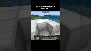 You are missing one iron block #minecraft #gaming #minecraftpe #minecraftgameplay #petre