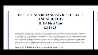BES 125 SOLVED ASSIGNMENT 2024-25 / IGNOU BES 125 SOLVED ASSIGNMENT 2024-25 /PDF WTSP 8228091239