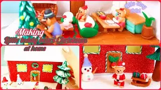 Making/Christmas🌲☃️❄ at home🏠little teddy bears 🐻/ with polymerclay