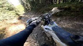 No dirt bike skills to downhill over the rocks