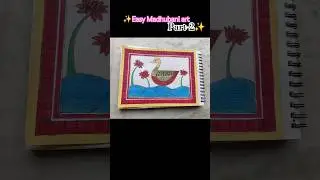 Easy Madhubani painting tutorial for beginners #madhubaniart #painting #art #drawing #youtube #viral