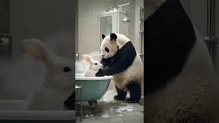 Panda rescues a rabbit #PandaAdventure #KindnessMatters  #DoingGoodDeeds #CutePandaStories