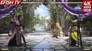 Empress Mileena & Sonya vs Empress Tanya & Janet Cage (Hardest AI) - Mortal Kombat 1