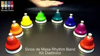 Sinos de Mesa ChromaNotes&reg; Rhythm Band - Kit Diat&ocirc;nico