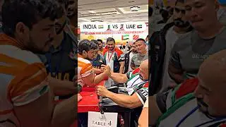 INDIAN 🇮🇳 Arm Wrestler !! What a confidence !! #armwrestling #supportindia #india