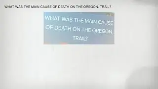 WHAT WAS THE MAIN CAUSE OF DEATH ON THE OREGON. TRAIL?