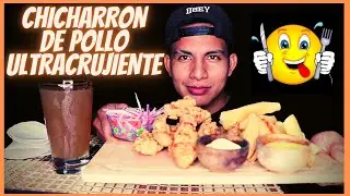 ASMR  COMIENDO CHICHARRON DE POLLO CRUJIENTE CON YUCAS CRUNCHYS- MUKBANG PERÚ