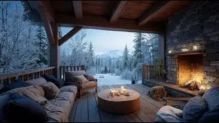 Frostwind Retreat | Snowstorm & Fireplace Sounds for Cozy Sleep