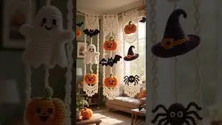 Crochet Creativity ~ Do you like these Halloween pendants? #crochet #crochetcrosai#diy