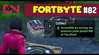Fortnite - Fortbyte #82 Location - Accessible by solving the pressure plate puzzle NW of the Block