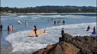 Sunny Winter Waves at The Pass, Byron Bay July 15 2020 - 4k!