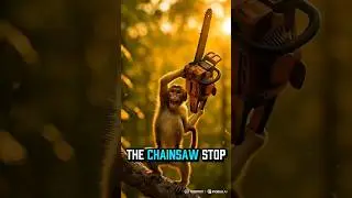 monkey fights loggers to save a family of squirrels #ai #aishorts #shorts