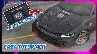 How To Make Engine Design Dodge Charger Srt Easy Tutorial Design Car Parking