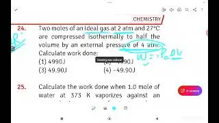 Chemistry Thermodynamics class 11 sarvam modules exercise 1.1 questions solutions 02 13Q