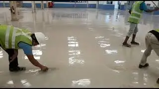 pemasangan epoxy cement pada PT PHILIPS BATAM. #kerjakeras #ayokerja    #perjuanganseorangayah