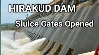 HIRAKUD DAM Sambalpur, Sluice Gates Opened, #dam #odisha #flood #news