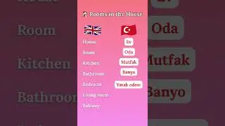 Learn Turkish: rooms 🇹🇷.      #learnturkish #easyturkish #turkish #turkishwords #turkishlanguage