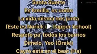 Canserbero - Bendecidos (LETRA) Ft. Alem&aacute;n, Kase.O, Santa Fe Klan, Al2 El Aldeano, Akapellah, Norick