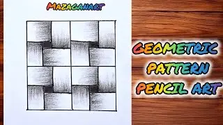Geometric Pattern Drawing with Pencil | Easy Abstract Shading Art #GeometricArt#PatternDrawing
