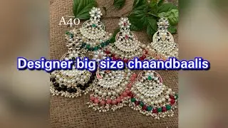 Designer big size chaandbaalis with kundan enamel and pearls #shorts