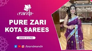 Pure Zari Kota Sarees | WhatsApp Number 733 733 7000 | Brand Mandir Sarees LIVE