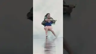 Barefoot Wake Behind an F1 Car