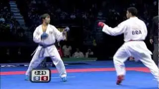 Shahin Atamov vs Wellington Rodrigues :: WKF Male Kumite Bronze Medal +84kg :: Belgrade 2010