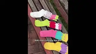 #feelingwaysox add a pop of fun to your look with these colorful ruffle socks