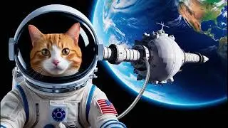 The ginger cat conquers space. AI#gingercat ai#space ai#Cosmonaut cat