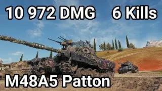 M48A5 Patton - 10 972 damage / 6 kill / 1 870 blocked / 3 466 assist